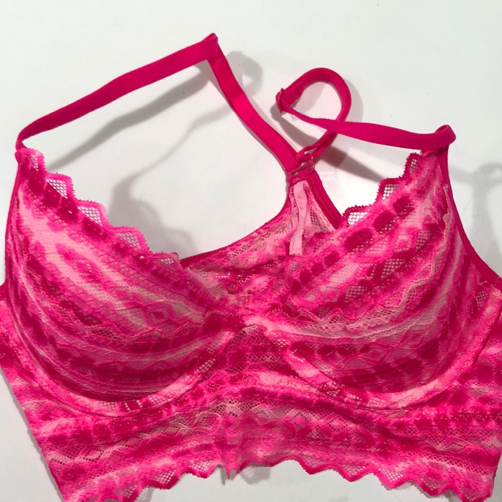 Pink by Victoria’s Secret pink tie dye. Lace bra
